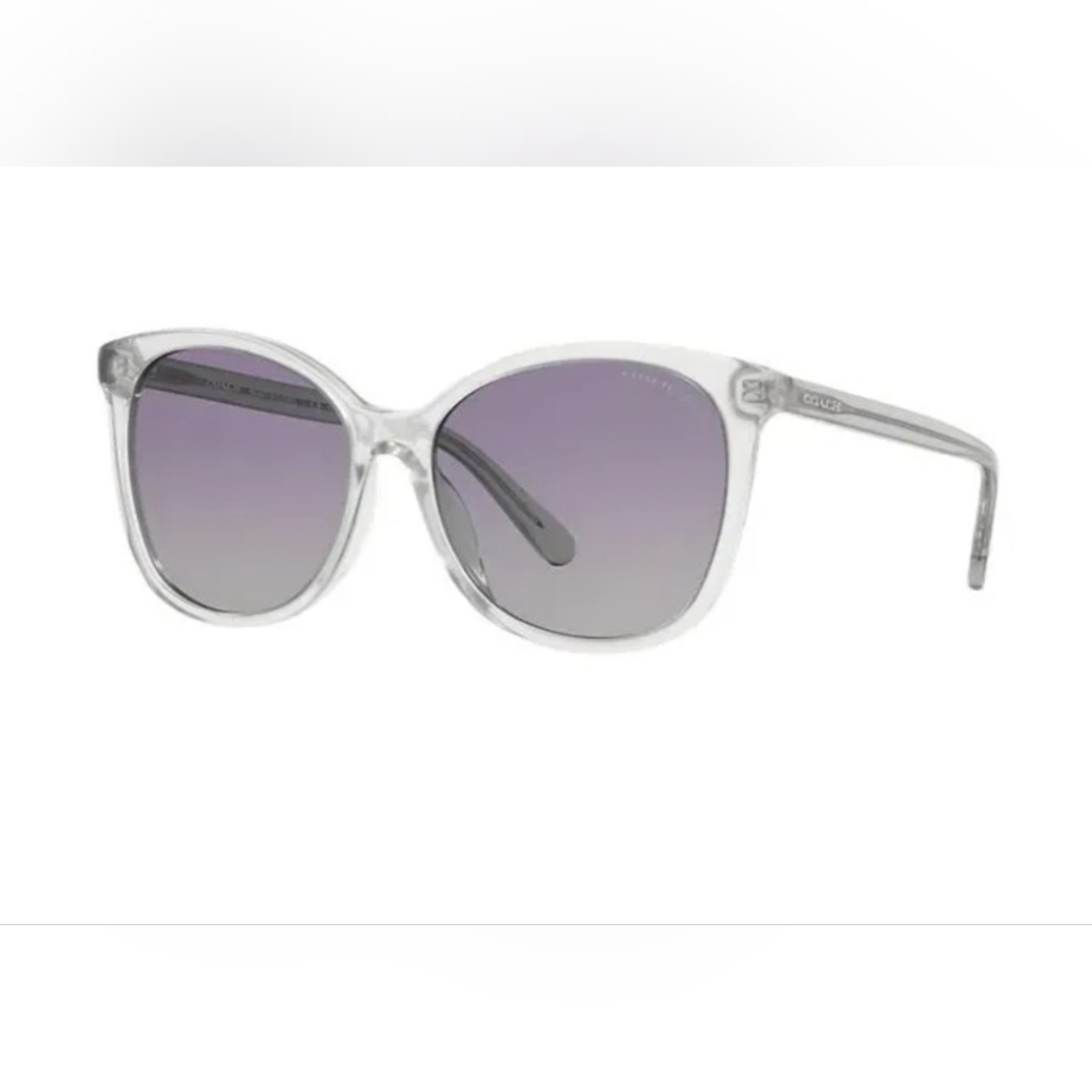 Authentic Coach Transparent Gray Sunglasses